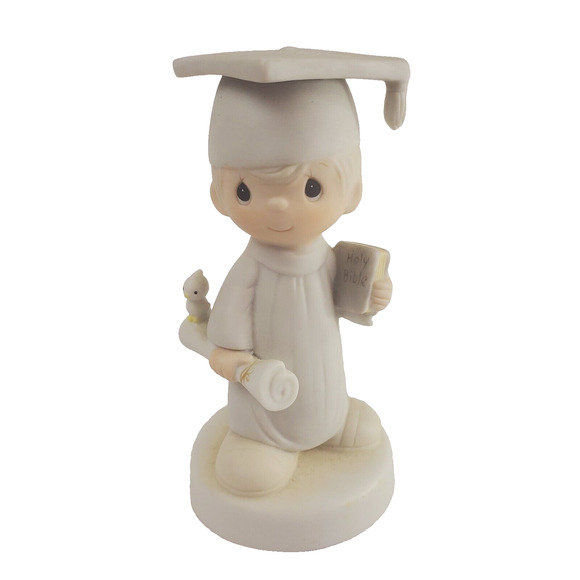 1980 Precious Moments "The Lord Bless You And Keep You" Boy Graduate #E-4720 - Picture 1 of 5